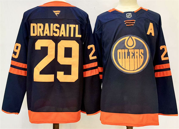 Men's Edmonton Oilers #29 Leon Draisaitl Fanatics Navy Alternate Jersey Men's Edmonton Oilers #29 Leon Draisaitl Fanatics Navy Alternate Jersey